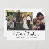 Drei-Foto-Kalligraphie-Skript Vielen Dank | Postkarte (Vorne/Hinten)