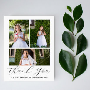 Drei-Foto-Kommunion Chalice Erste Kommunion Postkarte