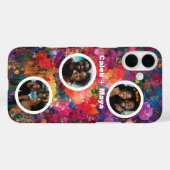 Drei Foto Neo Expressionist Floral Collage Case-Mate iPhone Hülle (Rückseite (Horizontal))