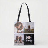 Drei Foto Pawprint Dog Mama Totbeutel Tasche (Vorderseite)