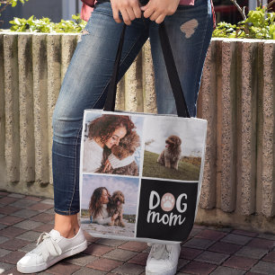 Drei Foto Pawprint Dog Mama Totbeutel Tasche