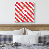 Drei Foto Personalisiert Red Strip Fab Weihnachten Leinwanddruck (Insitu (Schlafzimmer))