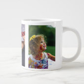 Drei Foto Personalisierte Benutzerdefiniert Jumbo-Tasse (Rechts)