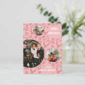 Drei Foto Pink Whimsical Postkarte (Stehend Vorderseite)