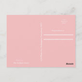 Drei Foto Pink Whimsical Postkarte (Rückseite)