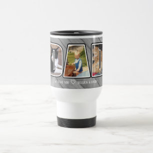 Drei Foto Vater Letter Cut Out Tasse