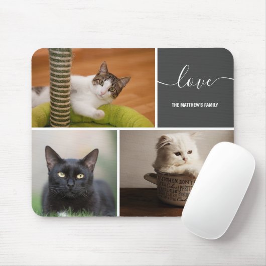 Drei FotoCollage benutzerdefiniert Mousepad (Mit Mouse)