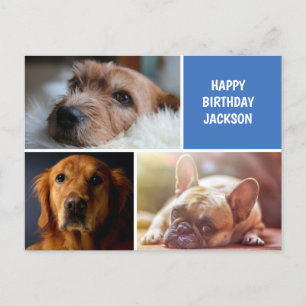 Drei FotoCollage Custom Geburtstag Postkarte