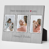 Drei FotoCollage Erster Muttertag Fotoplatte (Seite)
