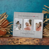 Drei FotoCollage Erster Muttertag Fotoplatte (Seite)