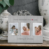 Drei FotoCollage Erster Muttertag Fotoplatte