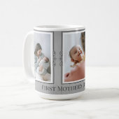 Drei FotoCollage Erster Muttertag Kaffeetasse (Vorderseite Links)