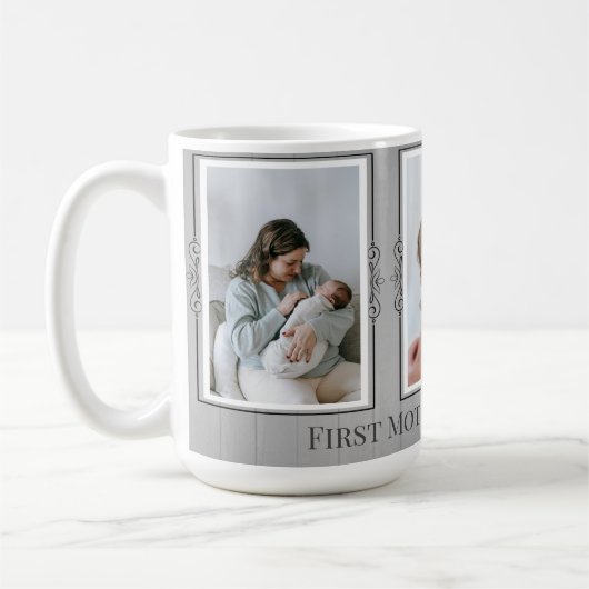 Drei FotoCollage Erster Muttertag Kaffeetasse (Links)