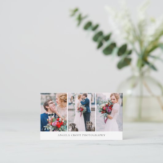 Drei FotoCollage Fotograf Visitenkarte (Stehend Vorderseite)