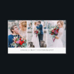 Drei FotoCollage Fotograf Visitenkarte<br><div class="desc">Zeigen Sie Ihre beste Fotografie mit dieser modernen 3-Foto-Collage Visitenkarte. Diese individuell gestaltbare Visitenkarte eignet sich perfekt für Fotografen,  Veranstaltungsplaner,  Stylist und Blogger.</div>