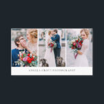 Drei FotoCollage Fotograf Visitenkarte<br><div class="desc">Zeigen Sie Ihre beste Fotografie mit dieser modernen 3-Foto-Collage Visitenkarte. Diese individuell gestaltbare Visitenkarte eignet sich perfekt für Fotografen,  Veranstaltungsplaner,  Stylist und Blogger.</div>