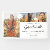 Drei FotoCollage-Glückwünsche zum Graduate White Banner (Horizontal)