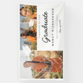 Drei FotoCollage-Glückwünsche zum Graduate White Banner (Vertikal)