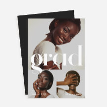 Drei Fotocollage Schwarz-weiß Graduierungsparty