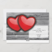 Drei Fotocollage Valentinstag Feiertagskarte (Rückseite)