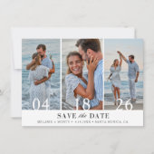 Drei Fotokollagen Hochzeit speichern das Datum Save The Date (Vorderseite)