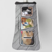 Drei Fotos Bester Vater je Individuelle Name Golf Golf Headcover (Rotieren 90)
