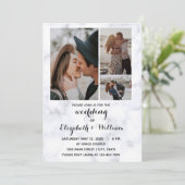 Drei Fotos Collage Inspiration Hochzeit Einladung (Stehend Vorderseite)