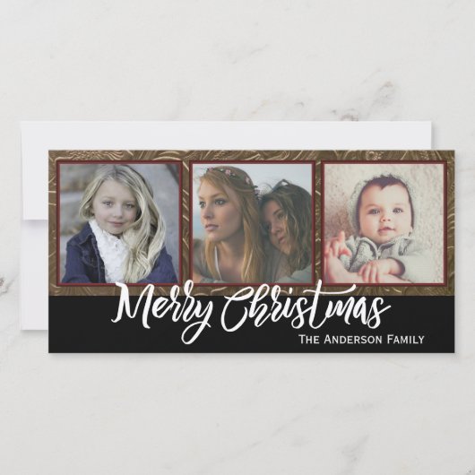 Drei Fotos Frohe Weihnachten (Vorderseite)