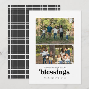 Drei Fotos für unsere Segenszählung  Feiertagskarte