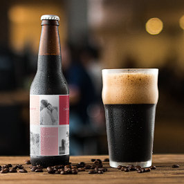 Drei Fotos | Happy Valentines Day Bierflaschenetikett