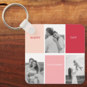 Drei Fotos | Happy Valentines Day Schlüsselanhänger (Vorderseite)