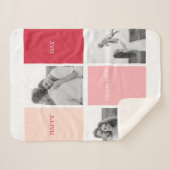 Drei Fotos | Happy Valentines Day Sherpadecke (Vorderseite (Horizontal))
