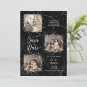 Drei Fotos Hund Hochzeit Verlobung Imitate Marmor (Stehend Vorderseite)