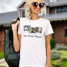 Drei Fotos Muttertag Personalisierter T - Shirt