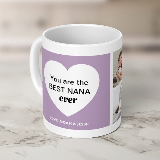 Drei Fotos und ein Herz | Beste Nana je Kaffeetasse