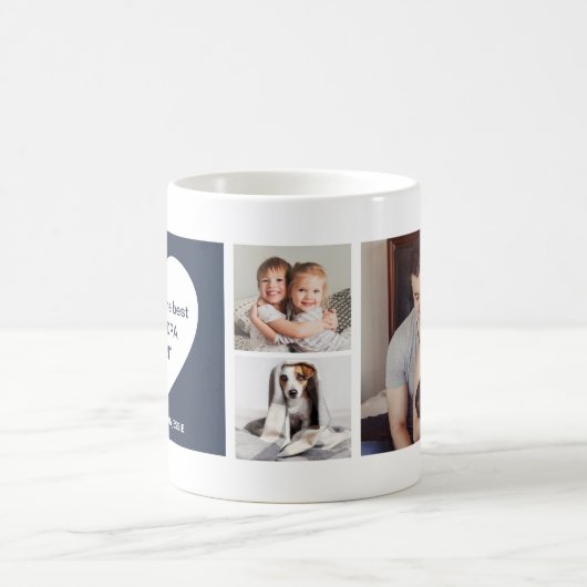 Drei Fotos und ein Herz | Bester Opa je Kaffeetasse (Mittel)