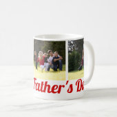 Drei Fotos Vatertag Foto Collage Kaffeetasse (VorderseiteRechts)