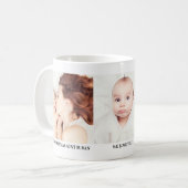 Drei Fotos Weihnachtsgeschenk Tasse für Tanten (Vorderseite Links)