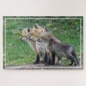 Drei Fox Kits Puzzle (Horizontal)