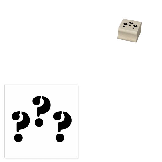 Drei Fragezeichen Gummistempel (Stempel)