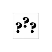 Drei Fragezeichen Gummistempel (Prägung)