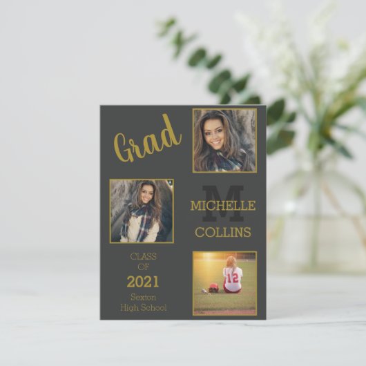 Drei Frames einfacher Abschluss Feiertagskarte (Stehend Vorderseite)