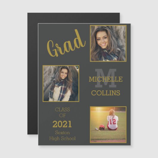 Drei Frames einfacher Abschluss Magnetkarte (Vorne/Hinten)