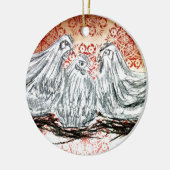 Drei französische Hennen Keramik Ornament (Links)