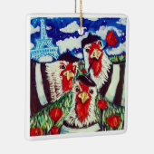 Drei französische Hennen Keramikornament (Rechts)