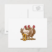 Drei französische Hennen Postkarte (Vorne/Hinten)