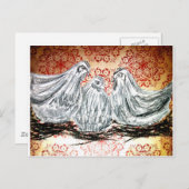 Drei französische Hennen Postkarte (Vorne/Hinten)