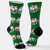 Drei französische Hennen Retro-Mittelalter-Ausschn Socken (Gewinkelt)