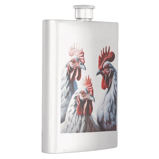 Drei französische Hens Faith Hope Wohltätigkeit Cu Flachmann (Rechts)