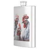 Drei französische Hens Faith Hope Wohltätigkeit Cu Flachmann (Links)